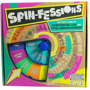 TOMY Spin-Fessions Party Game, Hilarious Storytelling Challenge for Teens and Adults, Random Question Spinner, Vote-Based Scoring, Card Play Twist, Box Includes Shame Sheets, Ages 14+, 3-6 Players TOMY Spin-Fessions Party Game, Hilarious Storytelling Challenge for Teens and Adults, Random Question Spinner, Vote-Based Scoring, Card Play Twist, Box Includes Shame Sheets, Ages 14+, 3-6 Players
