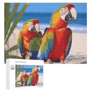 KLOPH 520 Pieces Jigsaw Puzzle for Adults Wooden Challenging Puzzle Beach Parrots Custom Personalized Picture Puzzle for Adults & Kids Family Game Nights Difficult Wooden Puzzle 20.5x15 Inches KLOPH 520 Pieces Jigsaw Puzzle for Adults Wooden Challenging Puzzle Beach Parrots Custom Personalized Picture Puzzle for Adults & Kids Family Game Nights Difficult Wooden Puzzle 20.5x15 Inches