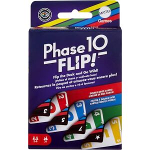 Mattel Phase 10 Flip! Card Game - 112 Cards - 2-6 Players - Family Fun Mattel Phase 10 Flip! Card Game - 112 Cards - 2-6 Players - Family Fun