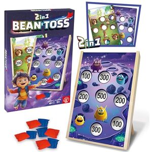 ROO GAMES 2-in-1 Bean Toss Kids Toys Double Sided Garden Games with Foldable Legs, Wooden Frame Fun Indoor & Outdoor Games for All Ages Quick Setup, Portable & Lightweight Party Game ROO GAMES 2-in-1 Bean Toss Kids Toys Double Sided Garden Games with Foldable Legs, Wooden Frame Fun Indoor & Outdoor Games for All Ages Quick Setup, Portable & Lightweight Party Game