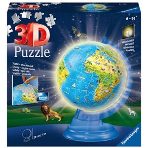 Ravensburger Light Up World Globe for Children Age 6 Years Up 3D Jigsaw Puzzle 180 Pieces + Accessories No Glue Required Ravensburger Light Up World Globe for Children Age 6 Years Up 3D Jigsaw Puzzle 180 Pieces + Accessories No Glue Required