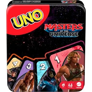 Mattel UNO Masters of the Universe Movie Card Game in Decorative Tin With Movie-Inspired Deck for Kids, Teens, Grown-Ups, Family Nights, Parties, Travel & Camping, JNP53 Mattel UNO Masters of the Universe Movie Card Game in Decorative Tin With Movie-Inspired Deck for Kids, Teens, Grown-Ups, Family Nights, Parties, Travel & Camping, JNP53