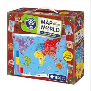 Orchard Toys Map of the World Jigsaw Puzzle, Educational 150-piece jigsaw of Countries and Continents of the World, Includes giant poster, Age 5-10 Orchard Toys Map of the World Jigsaw Puzzle, Educational 150-piece jigsaw of Countries and Continents of the World, Includes giant poster, Age 5-10