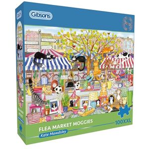 Gibsons Flea Market Moggies 100XXL Piece Jigsaw Puzzle for Adults – Charming Cats Animals Artwork by Kate Mawdsley – Extra Large Pieces – Premium Sustainable Puzzle Made in the UK/EU Gibsons Flea Market Moggies 100XXL Piece Jigsaw Puzzle for Adults – Charming Cats Animals Artwork by Kate Mawdsley – Extra Large Pieces – Premium Sustainable Puzzle Made in the UK/EU