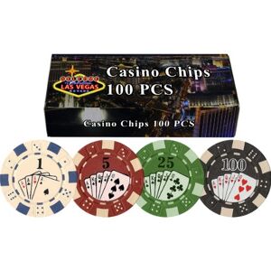DA VINCI 100 Dice Straight Flush Poker Chips in Las Vegas Gift Box, 11.5gm DA VINCI 100 Dice Straight Flush Poker Chips in Las Vegas Gift Box, 11.5gm