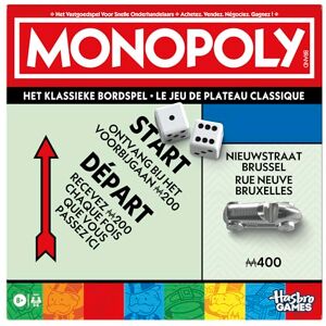 Hasbro Monopoly Board Game with Storage Box and Large Size Pawns French Dutch Version Hasbro Monopoly Board Game with Storage Box and Large Size Pawns French Dutch Version