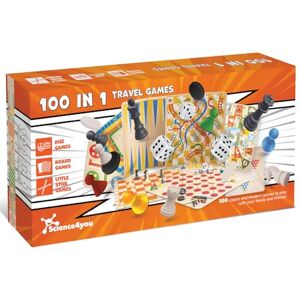 Science4you 100 in 1 Travel Games Travel size 100 Family Board Games for Kids & Adults, Compendium of Classic & Modern Pocket Games Including Chess, Checkers, Snakes & Ladders, Ludo and Much More Science4you 100 in 1 Travel Games Travel size 100 Family Board Games for Kids & Adults, Compendium of Classic & Modern Pocket Games Including Chess, Checkers, Snakes & Ladders, Ludo and Much More