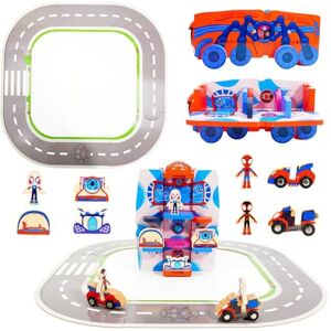 Marvel Press Marvel Spidey and His Amazing Friends Transforming Vehicle Playset – 17-Piece 2-in-1 Spidey Truck & Headquarters with Figures, Small Vehicles & Puzzle Road Mat – 110x255x110mm Marvel Press Marvel Spidey and His Amazing Friends Transforming Vehicle Playset – 17-Piece 2-in-1 Spidey Truck & Headquarters with Figures, Small Vehicles & Puzzle Road Mat – 110x255x110mm