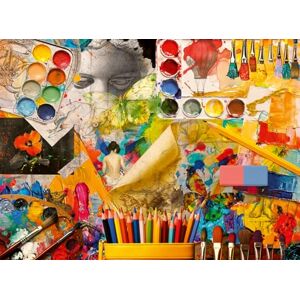 Ravensburger Art Studio 500 Piece Jigsaw Puzzle – Colourful Collage of Art Supplies for Adults & Teens, Relaxing Creative Hobby & Mindful Gift Ravensburger Art Studio 500 Piece Jigsaw Puzzle – Colourful Collage of Art Supplies for Adults & Teens, Relaxing Creative Hobby & Mindful Gift