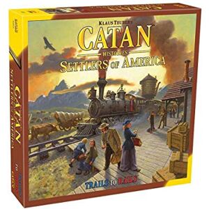 CATAN Histories Settlers of America Board Game Ages 12+ 3-4 Players 90 Minutes Minutes Playing Time CATAN Histories Settlers of America Board Game Ages 12+ 3-4 Players 90 Minutes Minutes Playing Time