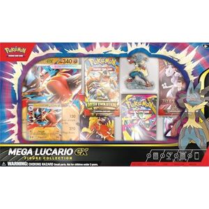 Pokémon TCG: Mega Lucario ex Figure Collection (1 Etched Foil Promo Card, 1 Oversize Promo Card, 5 Booster Packs & 1 Mega Lucario Figure) Pokémon TCG: Mega Lucario ex Figure Collection (1 Etched Foil Promo Card, 1 Oversize Promo Card, 5 Booster Packs & 1 Mega Lucario Figure)