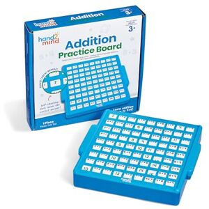 hand2mind Learning Resources Addition Practice Board, Ages 3+, Learn Addition, Self-Checking Activity Board for Independent Learning, Solve 81 Maths Problems hand2mind Learning Resources Addition Practice Board, Ages 3+, Learn Addition, Self-Checking Activity Board for Independent Learning, Solve 81 Maths Problems