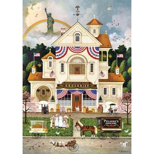 Buffalo Charles Wysocki Lady Liberty's Independence Day Enterprising 500 Piece Jigsaw Puzzle for Adults Challenging Puzzle Finished Size 21.25 x 15.00 Buffalo Charles Wysocki Lady Liberty's Independence Day Enterprising 500 Piece Jigsaw Puzzle for Adults Challenging Puzzle Finished Size 21.25 x 15.00