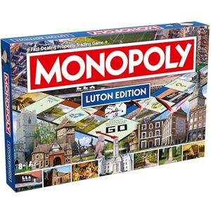 Winning Moves Luton Monopoly Board Game, Advance around the board and trade your way to success, gift for ages 8 plus