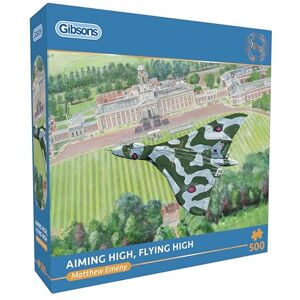Gibsons Aiming High Flying High 500 Piece Jigsaw Puzzle for Adults – Vulcan XH558 Display by Matthew Emeny – Military Aviation Collectors Gift – Premium Sustainable UK/EU Made Gibsons Aiming High Flying High 500 Piece Jigsaw Puzzle for Adults – Vulcan XH558 Display by Matthew Emeny – Military Aviation Collectors Gift – Premium Sustainable UK/EU Made
