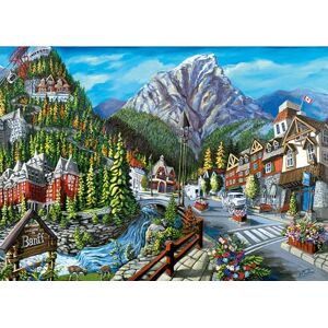 Ravensburger Puzzle 2D 1000 elementów: Witamy w Banff, Nowy design Ravensburger Puzzle 2D 1000 elementów: Witamy w Banff, Nowy design