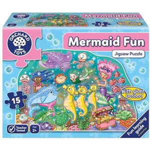 Orchard Toys Mermaid Fun Jigsaw Puzzle, 15-Piece Puzzle For Kids Ages 2+, Features Giant Poster, Develops Hand-Eye Coordination, Educational Puzzle Orchard Toys Mermaid Fun Jigsaw Puzzle, 15-Piece Puzzle For Kids Ages 2+, Features Giant Poster, Develops Hand-Eye Coordination, Educational Puzzle