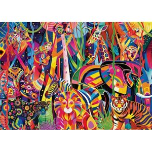 Ravensburger Jewelled Jungle 500pc Large Format Jigsaw Puzzle Colourful Animal Scene with Lion, Tiger, Zebra & More Relaxing, Fun Puzzle for Adults, Seniors and Families Ravensburger Jewelled Jungle 500pc Large Format Jigsaw Puzzle Colourful Animal Scene with Lion, Tiger, Zebra & More Relaxing, Fun Puzzle for Adults, Seniors and Families