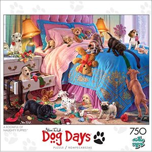 Buffalo A Roomful of Naughty Puppies 750 Piece Jigsaw Puzzle Buffalo A Roomful of Naughty Puppies 750 Piece Jigsaw Puzzle