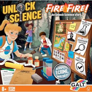 Galt Unlock Science Fire Fire! Kit for Kids Ages 8+, STEM Science Experiments Set and Fun Filled Crime Solving, Mystery Game for Children, Learn Science, Investigate Clues and Crack the Case Galt Unlock Science Fire Fire! Kit for Kids Ages 8+, STEM Science Experiments Set and Fun Filled Crime Solving, Mystery Game for Children, Learn Science, Investigate Clues and Crack the Case
