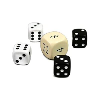 Chessgammon Dice Set With Doubling Dice Ivory Chessgammon Dice Set With Doubling Dice Ivory