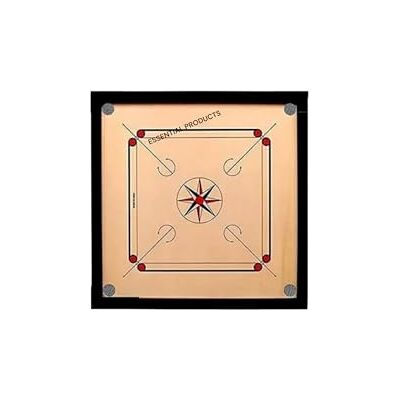 ESSENTIAL PRODUCTS Carrom Board Game, Wooden Coins Set Family Fun Indian Wooden Board Game (32 x 32) ESSENTIAL PRODUCTS Carrom Board Game, Wooden Coins Set Family Fun Indian Wooden Board Game (32 x 32)