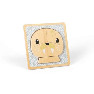 Bigjigs Toys Seal Chunky Puzzle 4 Piece Wooden Animal Jigsaw with Tray Bigjigs Toys Seal Chunky Puzzle 4 Piece Wooden Animal Jigsaw with Tray