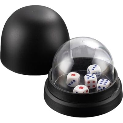 Cosqeae Dice Cup Cheat Secure Play Dice Shaker Set, Black PP, Great for family game night group activities Cosqeae Dice Cup Cheat Secure Play Dice Shaker Set, Black PP, Great for family game night group activities