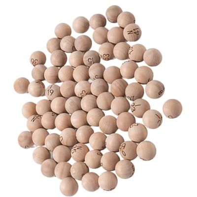 DAYnagh 75Pcs Wooden Bingo Balls Large Numbers Letters Easy Read For Rooms Parties Family Entertainment Numbered DAYnagh 75Pcs Wooden Bingo Balls Large Numbers Letters Easy Read For Rooms Parties Family Entertainment Numbered