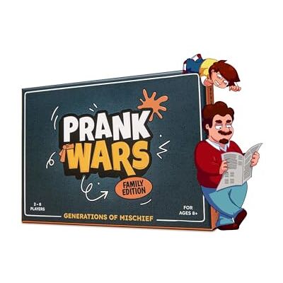 Play Theory Prank Wars: Family Edition – Real-Life Prank Card Game for Kids & Adults 2–8 Players Ages 8+ Play Theory Prank Wars: Family Edition – Real-Life Prank Card Game for Kids & Adults 2–8 Players Ages 8+