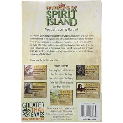 Greater Than Games Horizons of Spirit Island: Punchboard Panels Cooperative Strategy Board Game Accessory Premium Component Upgrade Greater Than Games Horizons of Spirit Island: Punchboard Panels Cooperative Strategy Board Game Accessory Premium Component Upgrade