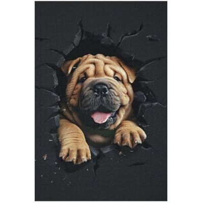 LMYmoney Chinese Shar Pei Classic Jigsaw Puzzle for Adults, 1000 PCS Border-first building: steady puzzle progress during indoor leisure. LMYmoney Chinese Shar Pei Classic Jigsaw Puzzle for Adults, 1000 PCS Border-first building: steady puzzle progress during indoor leisure.