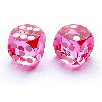 BESCON DICE Bescon Professional Precision Dice Round Corner 5/8" (16mm) with Random Serial Number, Precision Cut Dice 16MM Gem Pink, 2pcs Set BESCON DICE Bescon Professional Precision Dice Round Corner 5/8" (16mm) with Random Serial Number, Precision Cut Dice 16MM Gem Pink, 2pcs Set