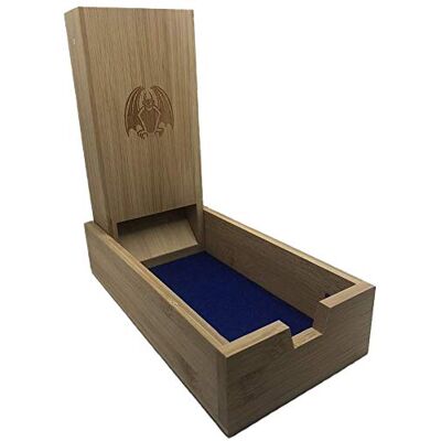 The Grinning Gargoyle Bamboo DnD Dice Tower D&D Collapsible Dice Tower for Rolling Dice The Grinning Gargoyle Bamboo DnD Dice Tower D&D Collapsible Dice Tower for Rolling Dice