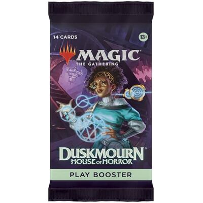 Hasbro - Duskmourn: House of Horror Play Booster - 14 MTG cards - Art card - Play Booster Hasbro - Duskmourn: House of Horror Play Booster - 14 MTG cards - Art card - Play Booster