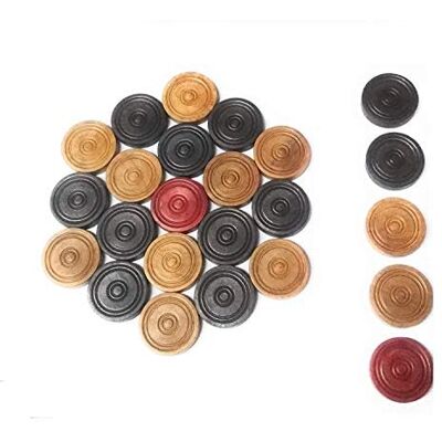 Yuktha Eternals Sports Wooden Carrom Board Coins 24 Pcs + 1 no Stiker Yuktha Eternals Sports Wooden Carrom Board Coins 24 Pcs + 1 no Stiker