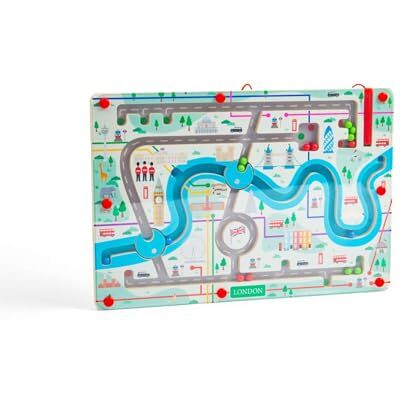 Bigjigs Toys London Maze Puzzle, Wooden Magnetic Maze for Toddlers & Kids Bigjigs Toys London Maze Puzzle, Wooden Magnetic Maze for Toddlers & Kids