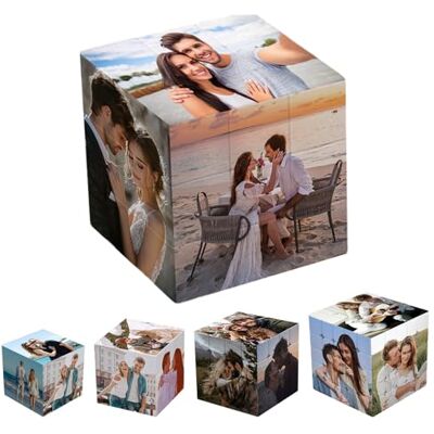 Kinetora Personalised 3D Photo Rubik's Cube Custom 6 Images Rotating Keepsake Gift Smooth Turning Mechanism, HD Fade-Resistant Print, Eco-Friendly ABS Plastic, Compact Portable Size, Scratch-Proof Surface Kinetora Personalised 3D Photo Rubik's Cube Custom 6 Images Rotating Keepsake Gift Smooth Turning Mechanism, HD Fade-Resistant Print, Eco-Friendly ABS Plastic, Compact Portable Size, Scratch-Proof Surface