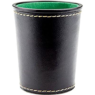 NLAIOUSL 1 PU Leather Dice Cup, Green Flannel Interior Quiet Dice Shaker Cup for Liars/Farkle/Yaht-zee Games, 1 Pcs Storage Container NLAIOUSL 1 PU Leather Dice Cup, Green Flannel Interior Quiet Dice Shaker Cup for Liars/Farkle/Yaht-zee Games, 1 Pcs Storage Container
