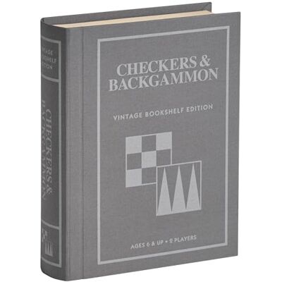 Winning Solutions WS Game Company Checkers and Backgammon Vintage Bookshelf Edition Board Game for 2 Players, Ages 6 and Up Winning Solutions WS Game Company Checkers and Backgammon Vintage Bookshelf Edition Board Game for 2 Players, Ages 6 and Up