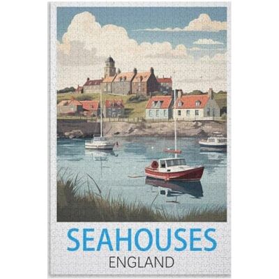 XJUfW 3D Classic Puzzle iq puzzle,Seahouses England,Adults 1000 Piece Jigsaw Puzzle- Christmas,38x26,paper puzzle,AA-1299 XJUfW 3D Classic Puzzle iq puzzle,Seahouses England,Adults 1000 Piece Jigsaw Puzzle- Christmas,38x26,paper puzzle,AA-1299