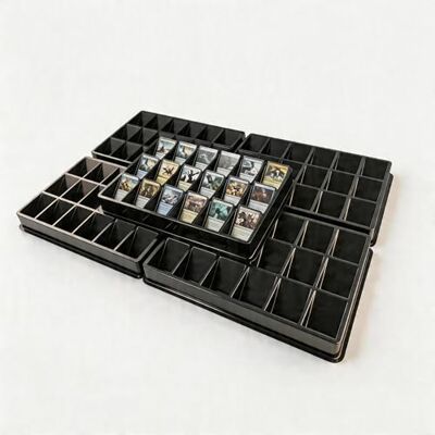 Coolbyl Card Sorting Tray 5ct – Stackable Trading Card Organizer Display Case, 18-cell Organize and Sort TCG Cards, Durable and Convenient Storage Solution Coolbyl Card Sorting Tray 5ct – Stackable Trading Card Organizer Display Case, 18-cell Organize and Sort TCG Cards, Durable and Convenient Storage Solution