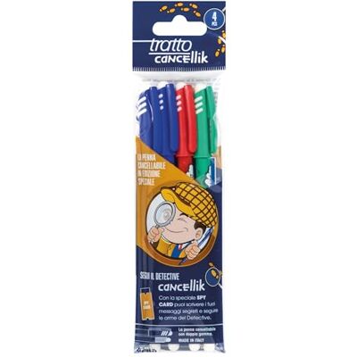 Tratto Cancellik 4 Pcs + Card Detective Tratto Cancellik 4 Pcs + Card Detective