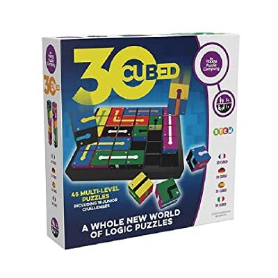 The Happy Puzzle Company 30 Cubed Logic Puzzle Game 45-challenge STEM puzzle builds logical thinking for ages 6 to adult. The Happy Puzzle Company 30 Cubed Logic Puzzle Game 45-challenge STEM puzzle builds logical thinking for ages 6 to adult.