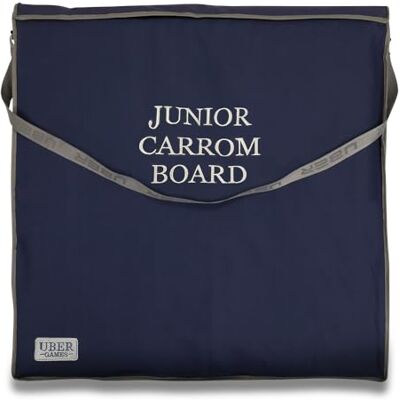 Uber Games Carrom Board Carry Bag Navy, 70cm x 70cm, Drawstring Closure, Removable Strap, Suitable for Junior Boards Uber Games Carrom Board Carry Bag Navy, 70cm x 70cm, Drawstring Closure, Removable Strap, Suitable for Junior Boards