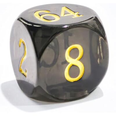 BESCON DICE Big Translucent Backgammon Doubling Cube Dice 30MM, Large Backgammon Doubling Number Dice 1 3/16", Translucent Smoke BESCON DICE Big Translucent Backgammon Doubling Cube Dice 30MM, Large Backgammon Doubling Number Dice 1 3/16", Translucent Smoke