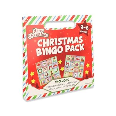 HENBRANDT 1 x Christmas Bingo Game Set 6 Player Family Party Game Festive Holiday Entertainment Xmas Activity for Adults Children Fun Seasonal Celebration HENBRANDT 1 x Christmas Bingo Game Set 6 Player Family Party Game Festive Holiday Entertainment Xmas Activity for Adults Children Fun Seasonal Celebration