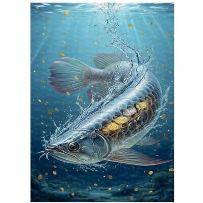 S8V6X4Z2B Fish Coin Water Jigsaw Puzzle, 1000 Pcs For Adults 52x38cm Cardboard, Brain Workout, Tight Puzzle Fit, Adult Hobbyists, Stress Reduction S8V6X4Z2B Fish Coin Water Jigsaw Puzzle, 1000 Pcs For Adults 52x38cm Cardboard, Brain Workout, Tight Puzzle Fit, Adult Hobbyists, Stress Reduction