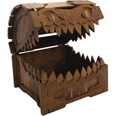 FOXBITE Wooden Mimic Chest Dice Tower with Rolling Tray, Collapsible Laser-Cut Dice Roller for DND, RPG and Tabletop Games, Engraved Tentacle Design FOXBITE Wooden Mimic Chest Dice Tower with Rolling Tray, Collapsible Laser-Cut Dice Roller for DND, RPG and Tabletop Games, Engraved Tentacle Design