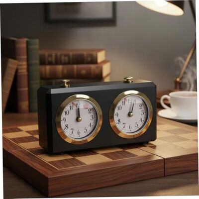 Comebachome Analog Alarm Clock, Classic Mechanical Chess Clock, No Batteries Needed, Analog Game Timer with Dual Dials for Chess, for Precision Board Game Play Comebachome Analog Alarm Clock, Classic Mechanical Chess Clock, No Batteries Needed, Analog Game Timer with Dual Dials for Chess, for Precision Board Game Play
